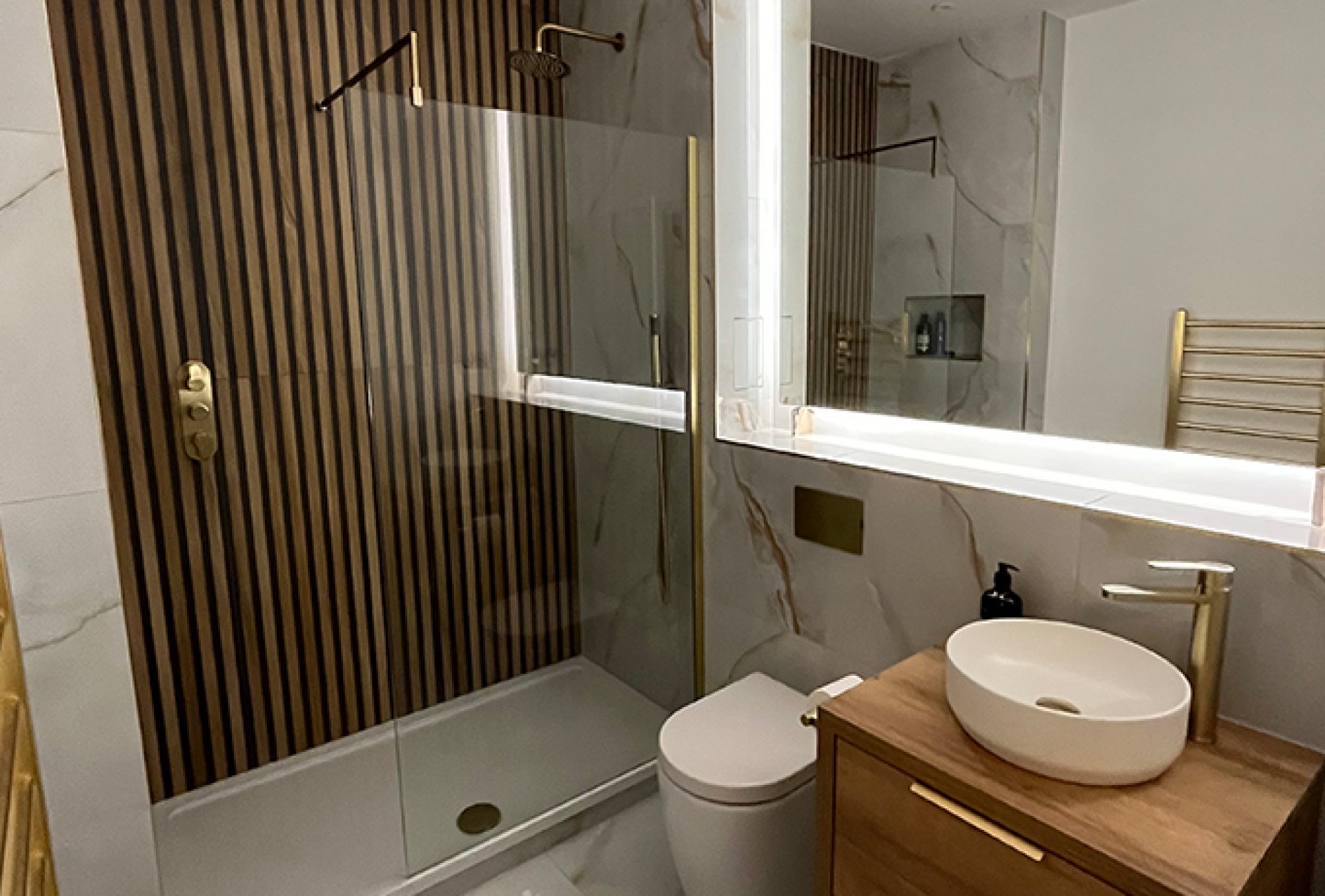 Wood stone bathrooms